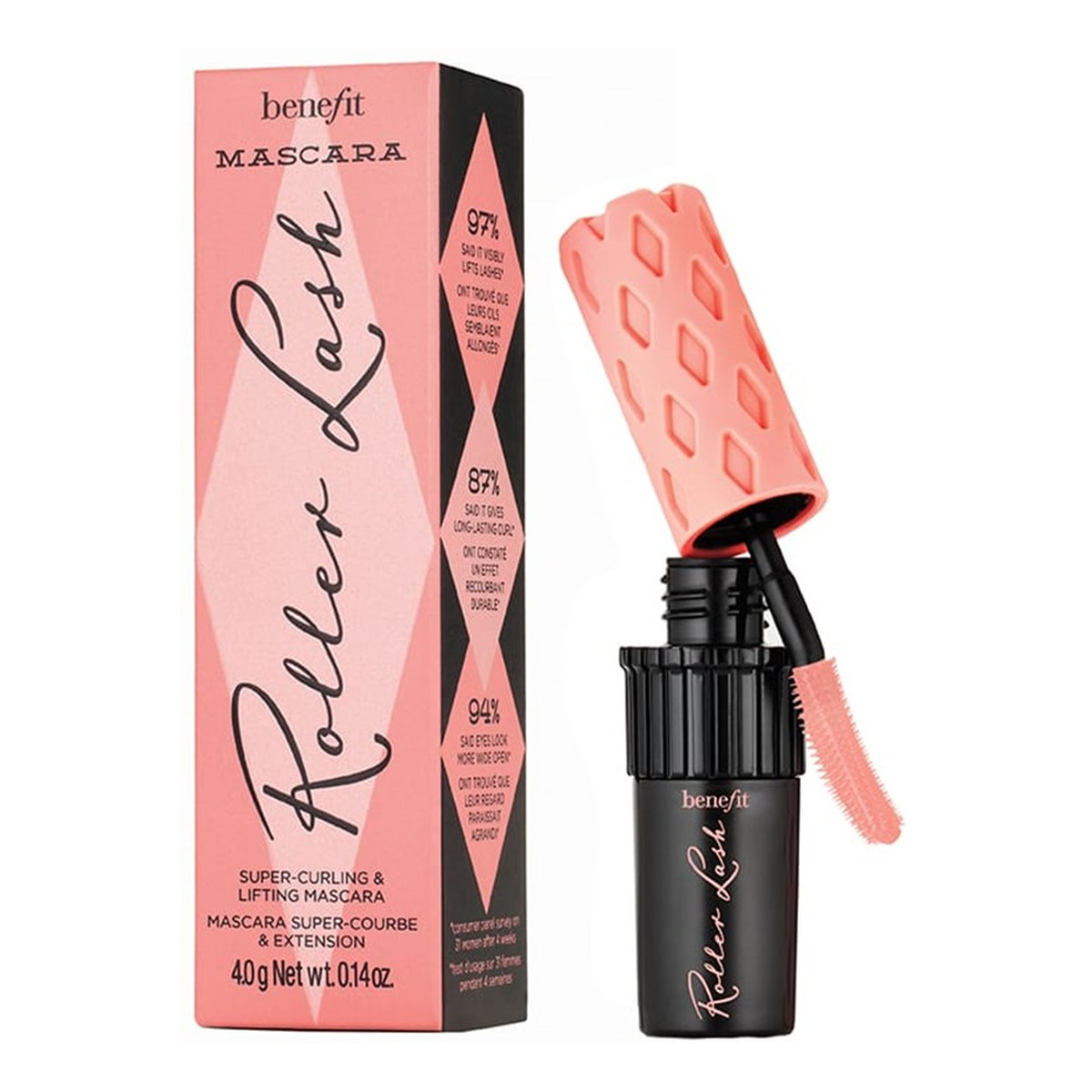 Benefit Roller lash curling & lifting mascara podkręcająco-liftingujący tusz do rzęs black 4g