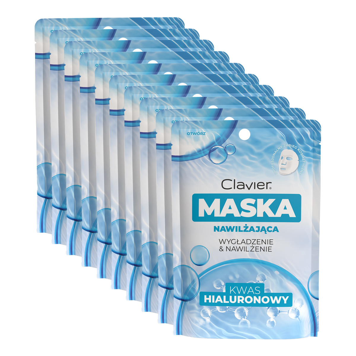 Clavier Maska nawilżająca w płachcie z kwasem hialuronowym 10szt.