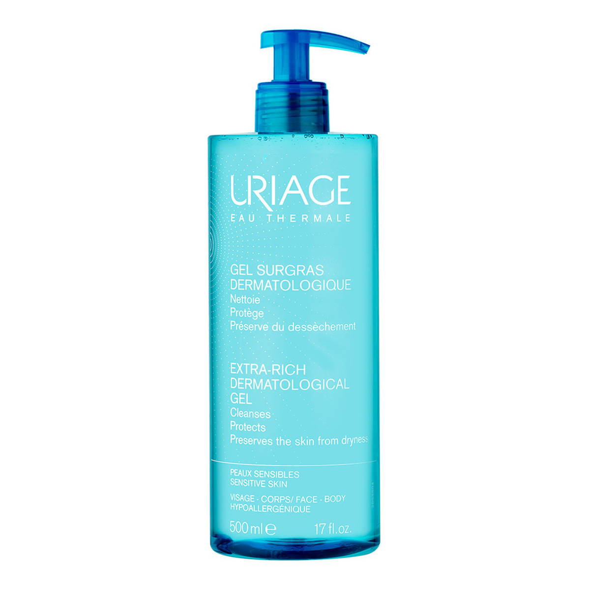 Uriage Eau Thermale Extra-Rich Dermatological Gel pieniący się żel oczyszczający 500ml