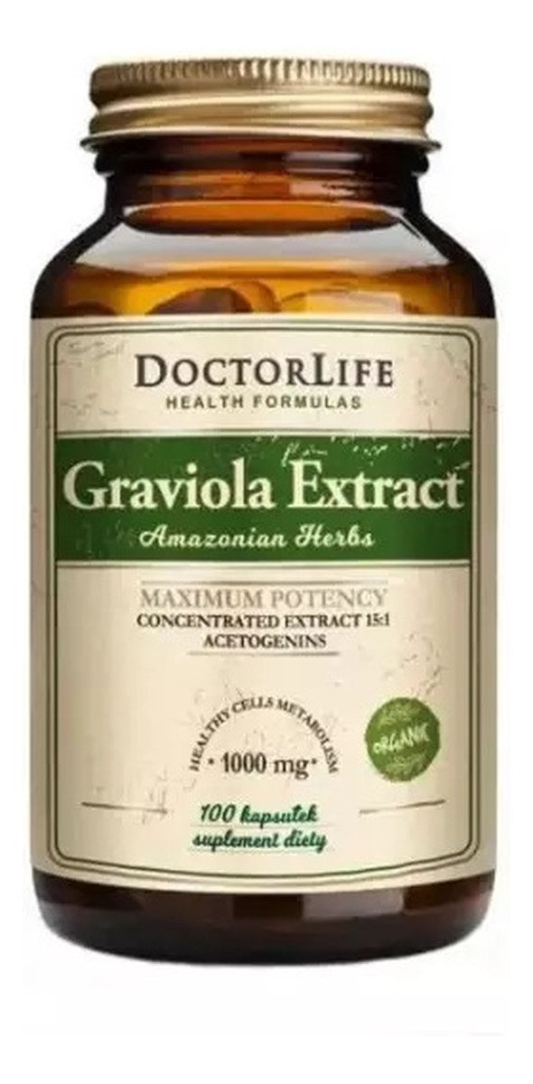 Graviola extract wyciąg z grawioli 4500mg suplement diety 100 kapsułek