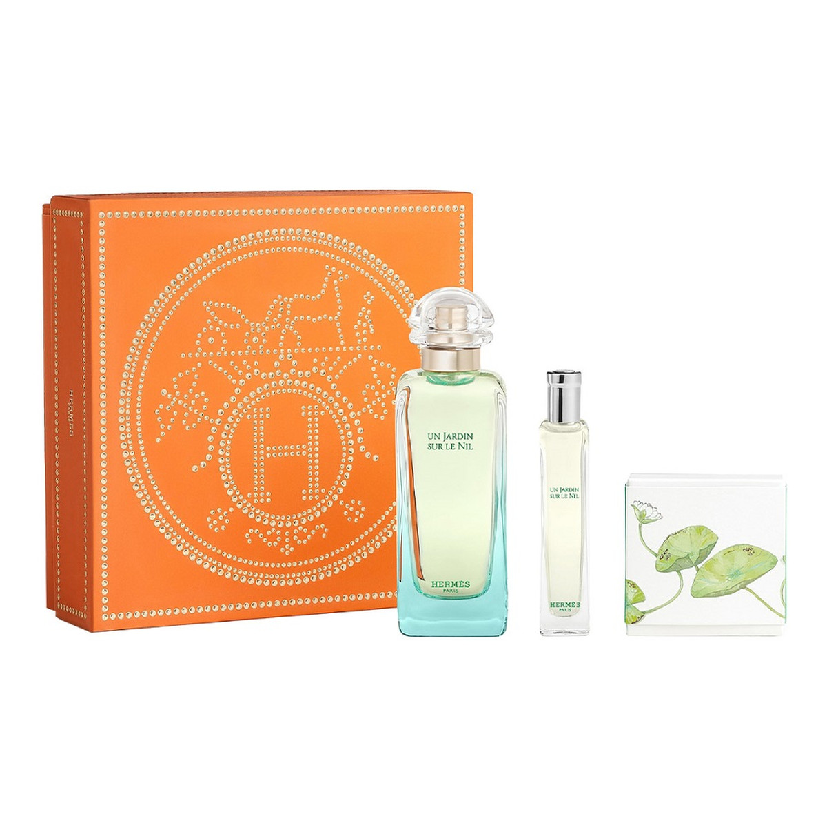 Hermes Un Jardin Sur Le Nil Zestaw woda toaletowa spray 100ml + woda toaletowa spray 15ml + mydło w kostce 50g