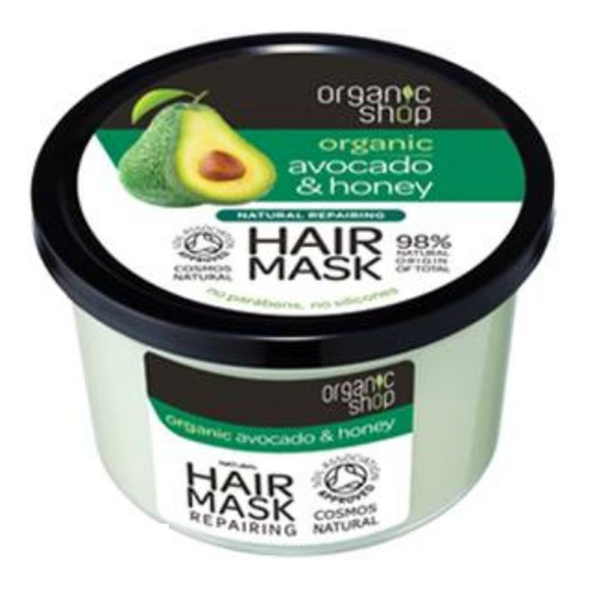 Organic Shop Odbudowująca maska do włosów Organic Avocado & Honey 250ml