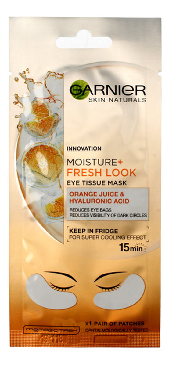 Moisture+ Maska w płatkach pod oczy Orange Juice & Hyaluronic Acid