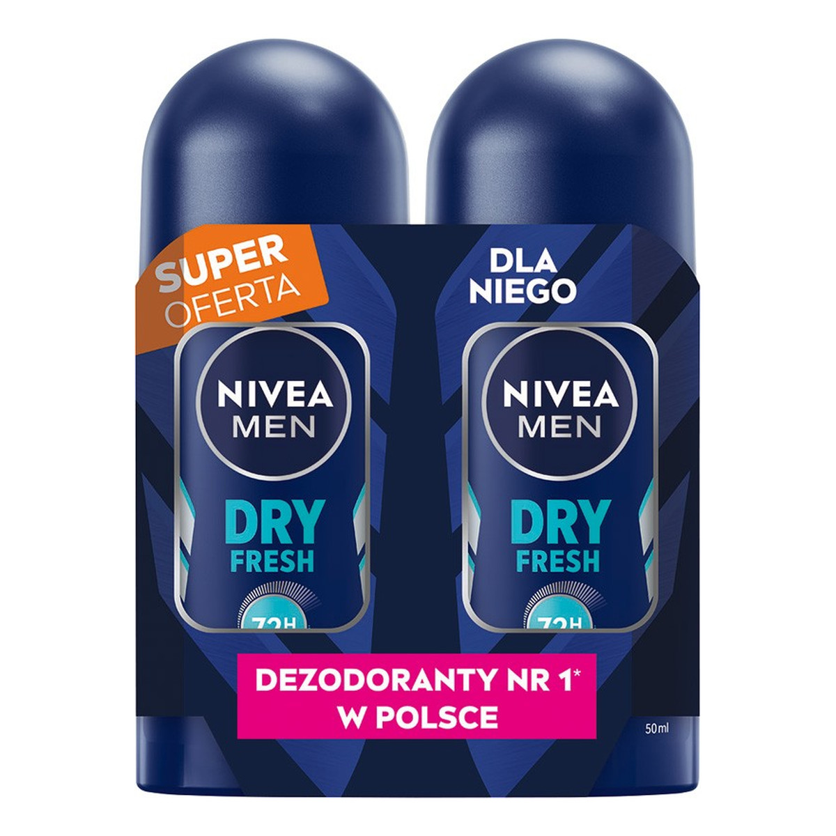 Nivea Men antyperspirant w kulce dry fresh duo 2x50 ml 100ml