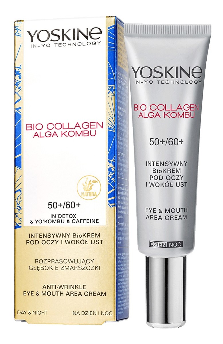 Bio collagen alga kombu 50+/60+ intensywny bio-krem pod oczy i wokół ust na głębokie zmarszczki na dzień i na noc