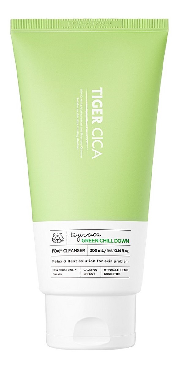 Tiger cica green chill down foam cleanser pianka do mycia twarzy