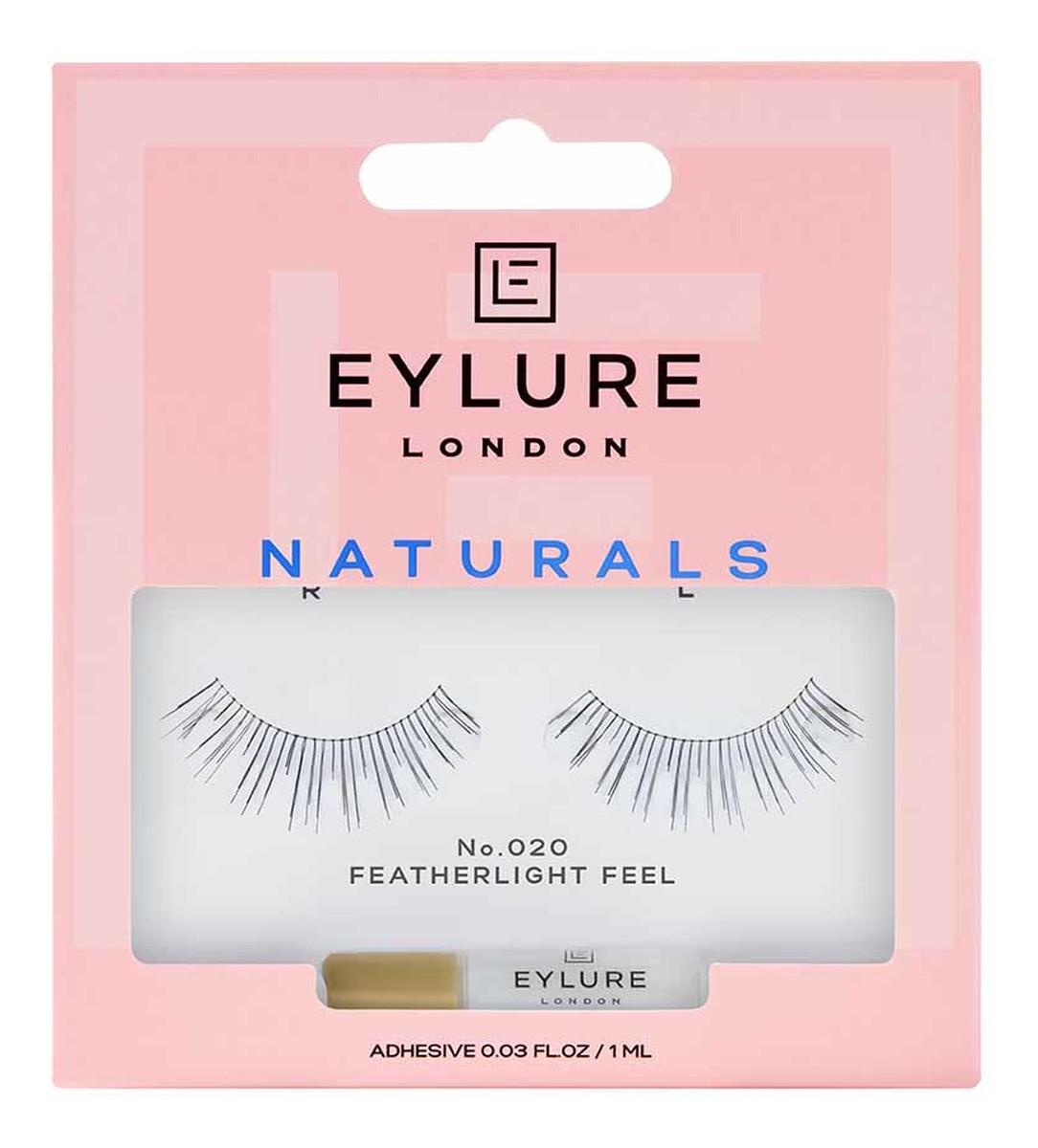 Naturals lashes sztuczne rzęsy z klejem efekt naturalny no. 020
