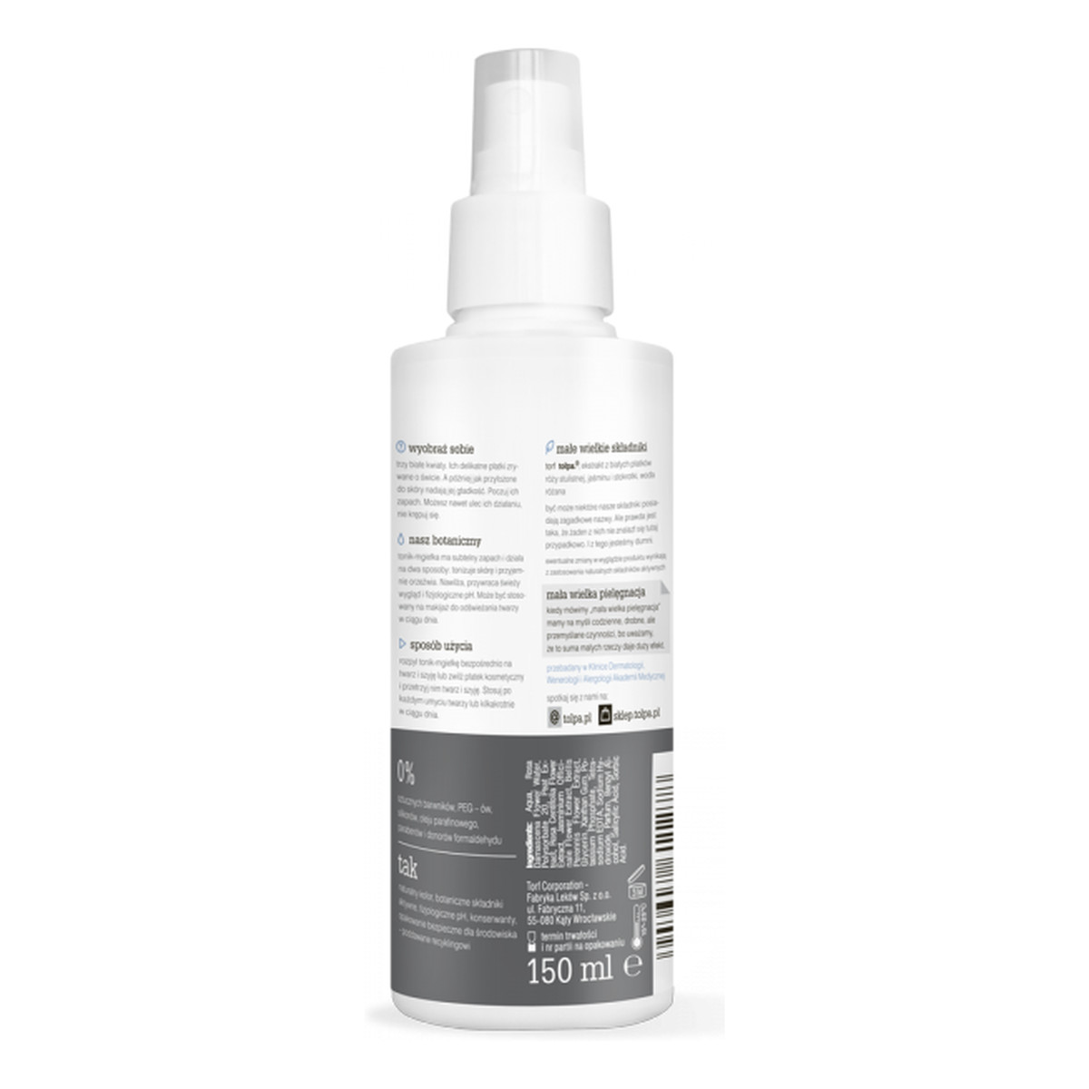 Tołpa Białe Kwiaty Botanic Orzeźwiający Tonik-Mgiełka 2w1 150ml