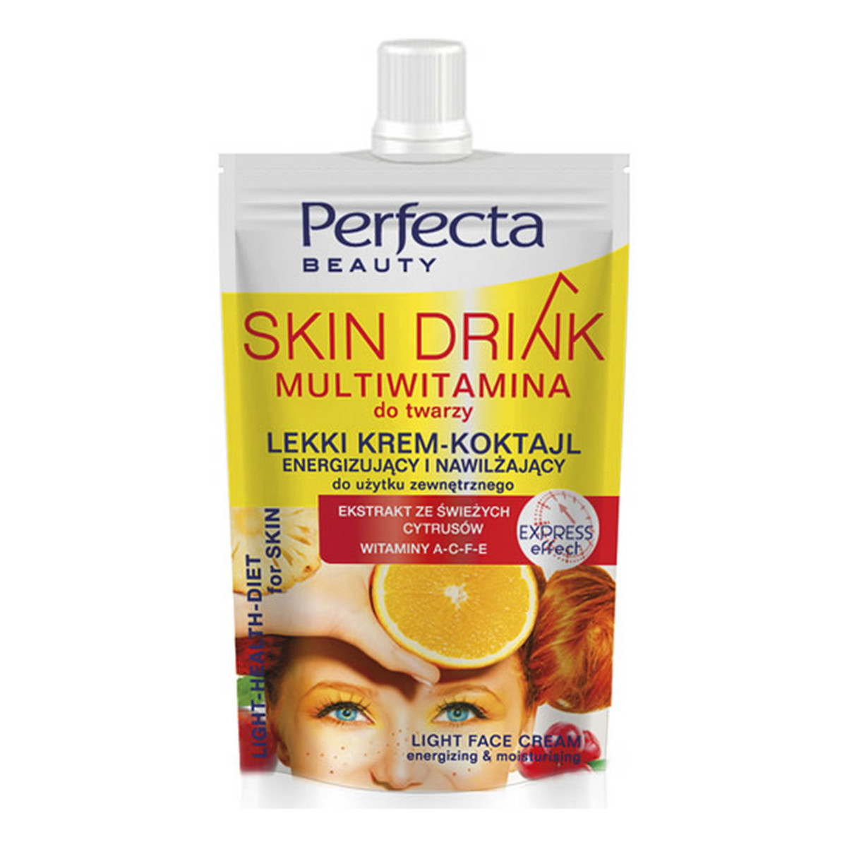 Perfecta Beauty Skin Drink Lekki Krem-Koktajl Energizujący i Nawilżający Do Twarzy 50ml