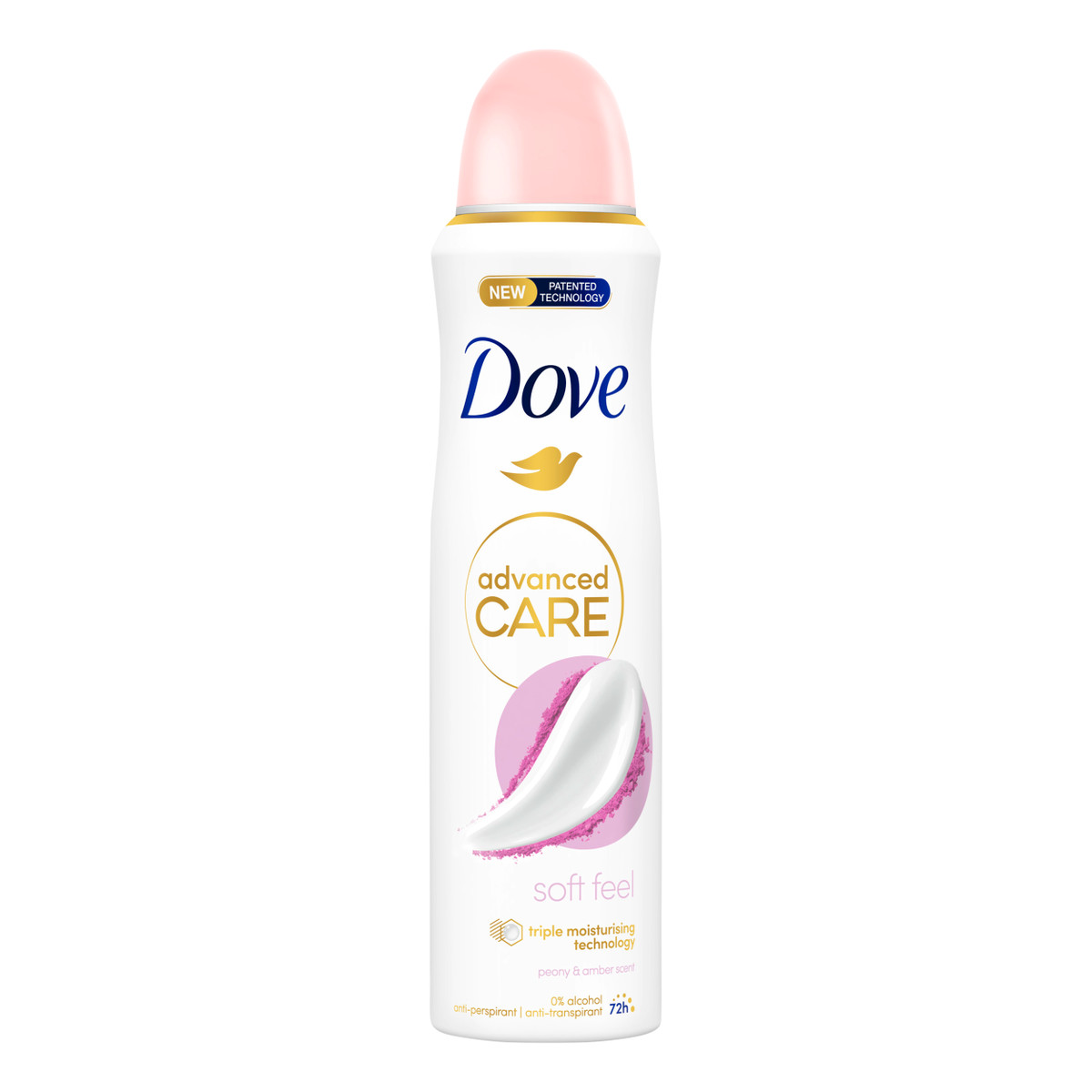 Dove Advanced Care Dezodorant damski w sprayu Peony & Amber Scent 150ml