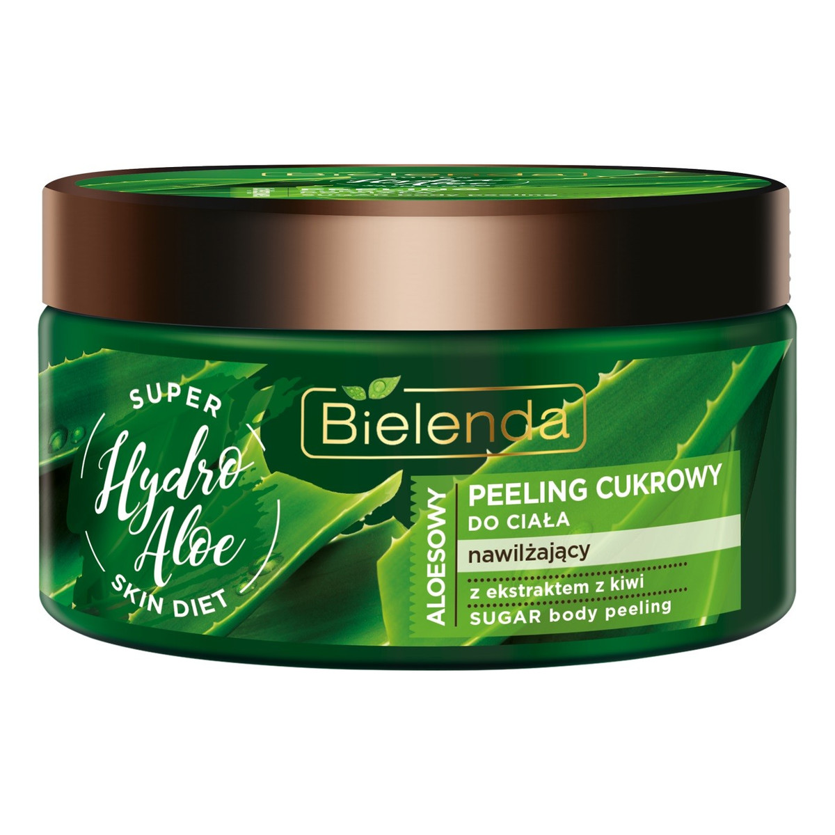 Bielenda Super Skin Diet Hydro Aloe Peeling do ciała cukrowy nawilżający 350g