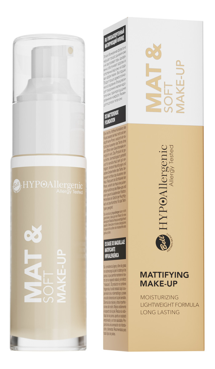 Mat&Soft Make-up Hypoalergiczny fluid matujący