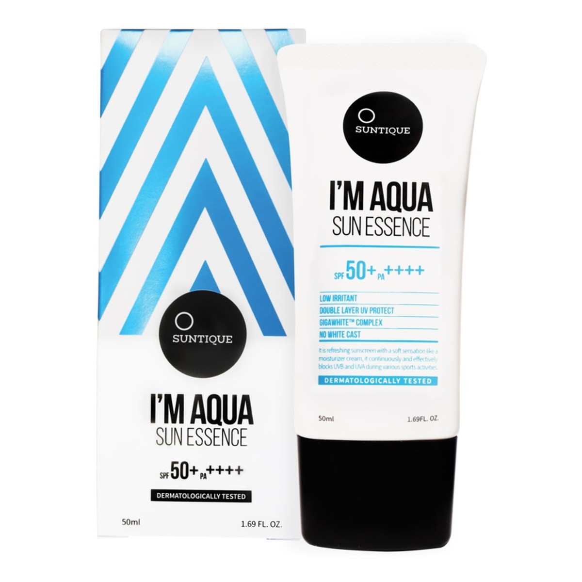 Suntique I'm Aqua Sun Essence SPF50+ PA++++ Krem przeciwsłoneczny z bardzo wysokim filtrem uv 50ml