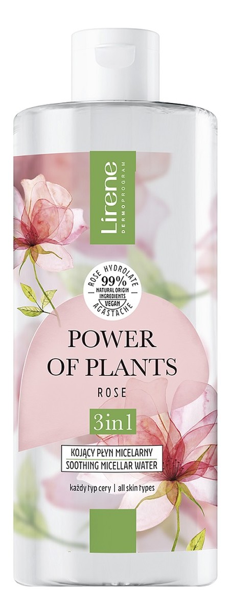 Power of plants kojący płyn micelarny 3w1 róża