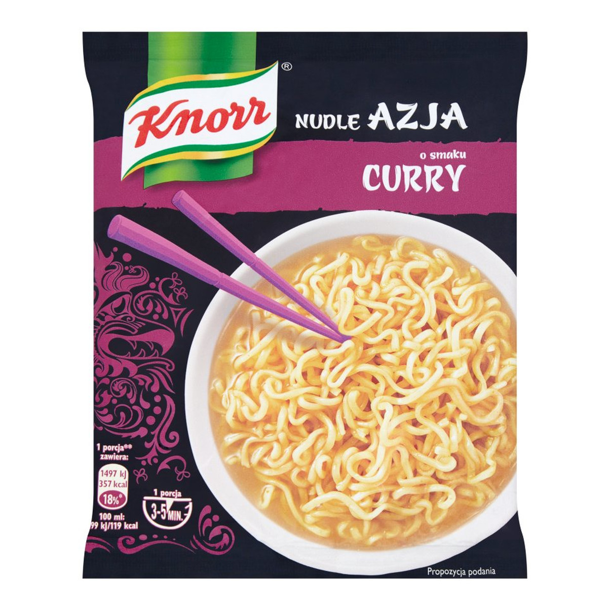 Knorr Nudle Azja Zupa-danie o smaku curry 70g