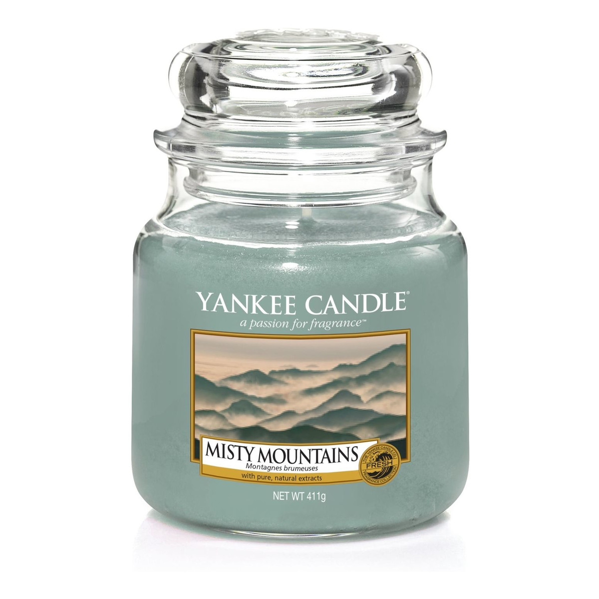 Yankee Candle Med Jar średnia świeczka zapachowa Misty Mountains 411g