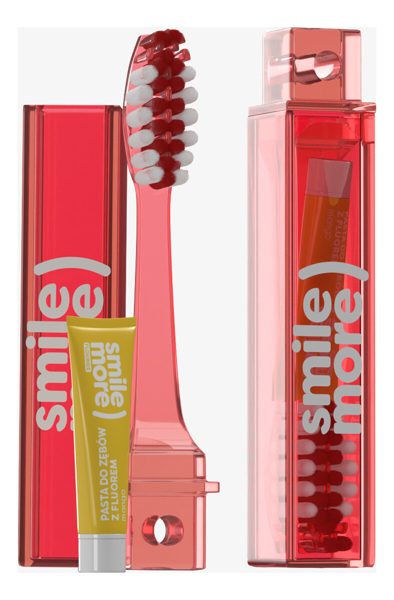 Zestaw pasta do zębów o smaku mango 4ml + szczoteczka do zębów