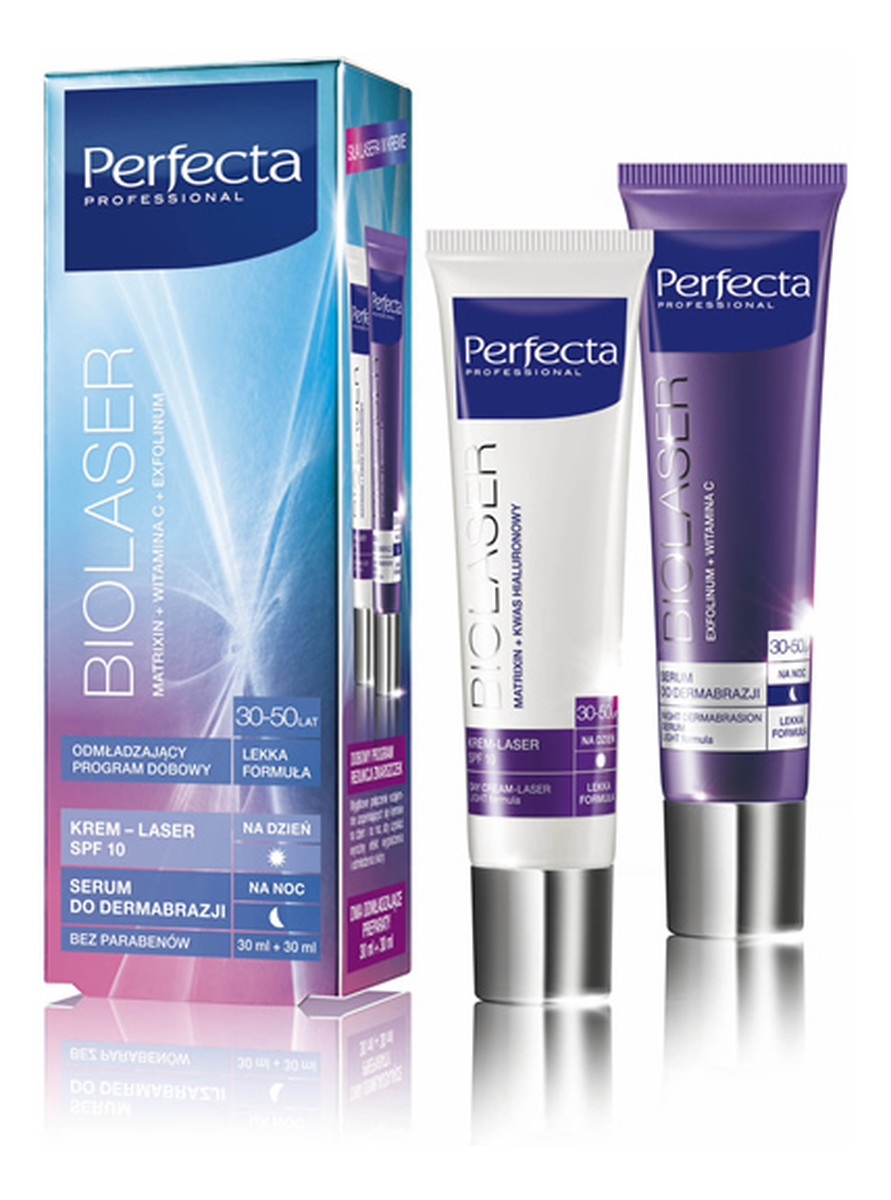 Krem-Laser SPF 10 Na Dzień + Serum Do Dermabrazji Na Noc Lekka Formuła