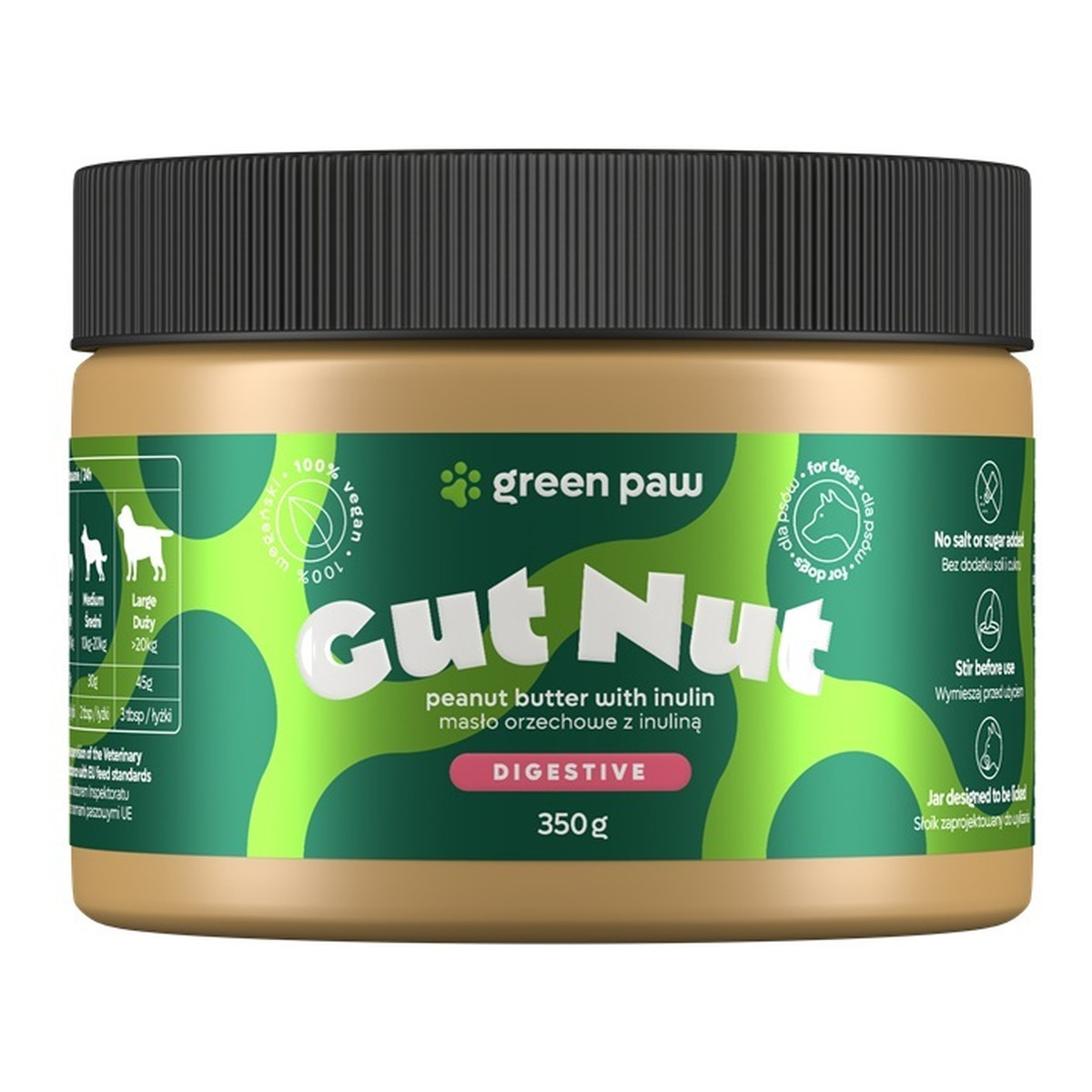 Green Paw Gut nut masło orzechowe dla psa 350g