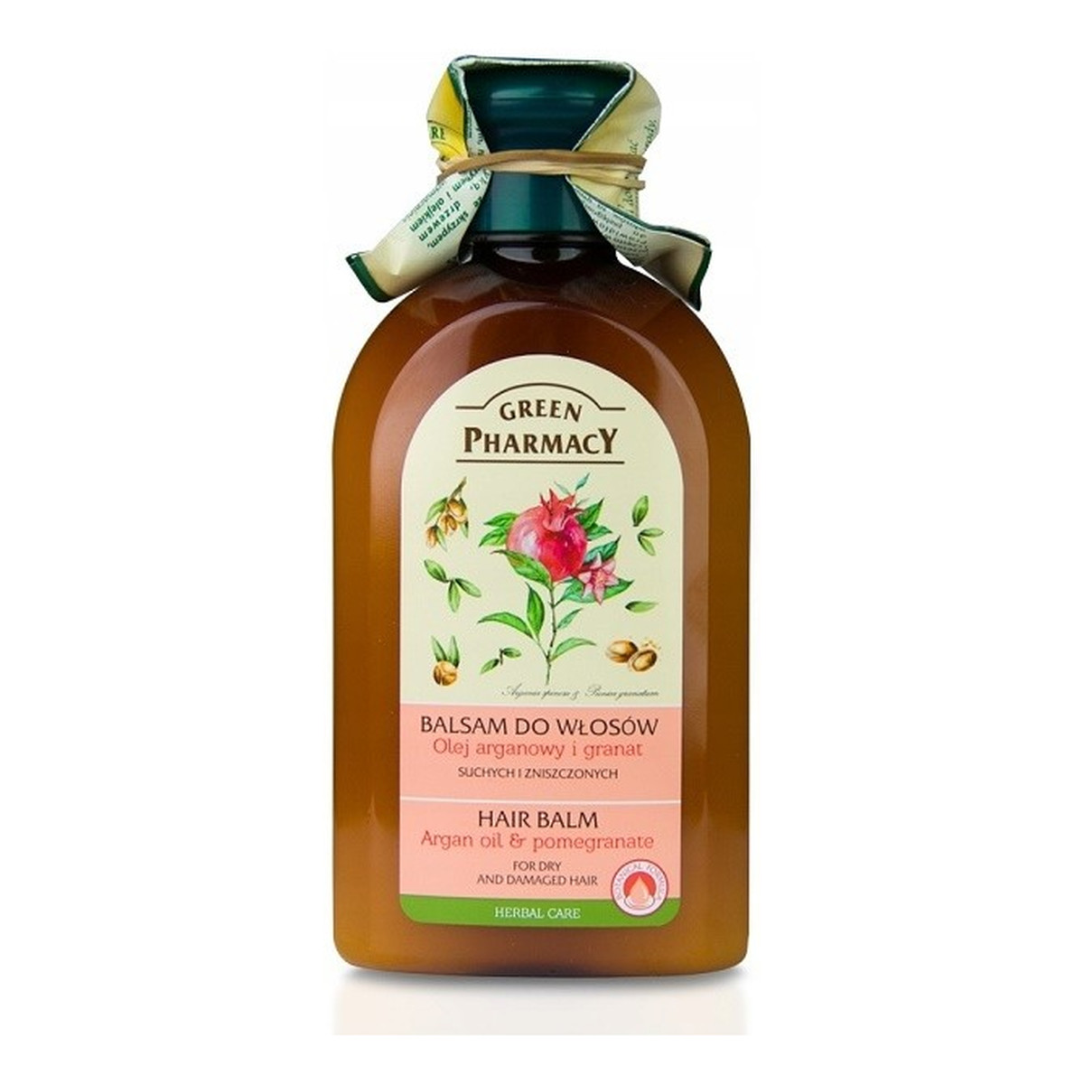 Green Pharmacy Herbal Cosmetics Hair Care Balsam Do Włosów Olej Araganowy i Granat 300ml