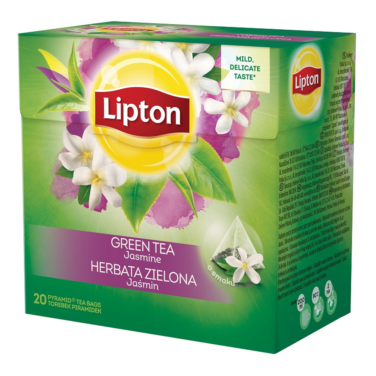 Lipton Green Tea herbata zielona Jaśmin 20 piramidek 34g