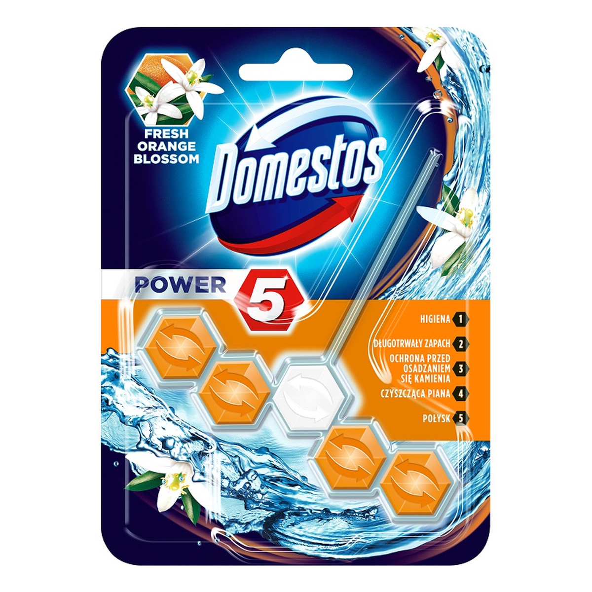 Domestos Power 5 kostka toaletowa Fresh Orange Blossom 55g