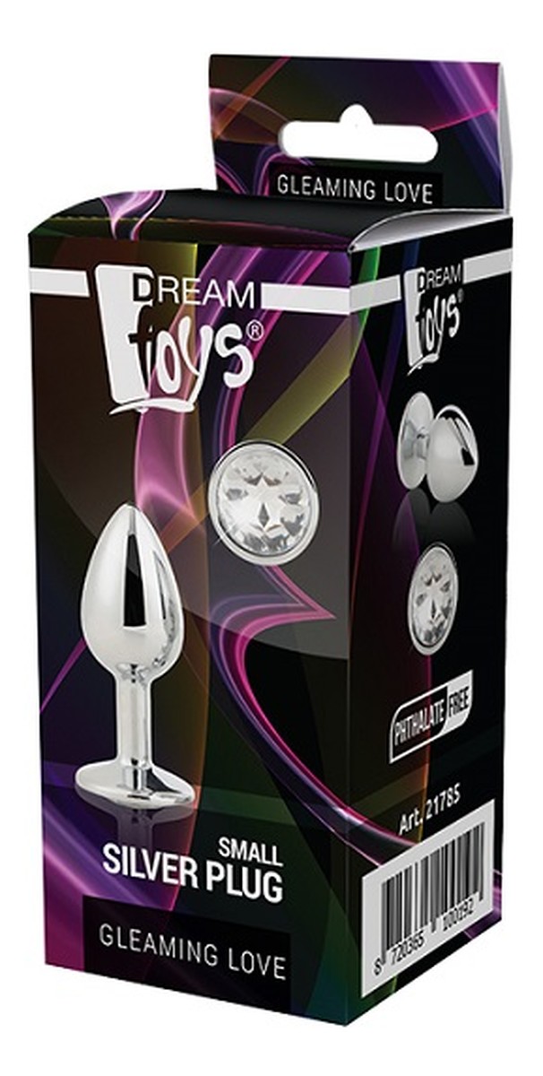 Gleaming love silver plug korek analny small