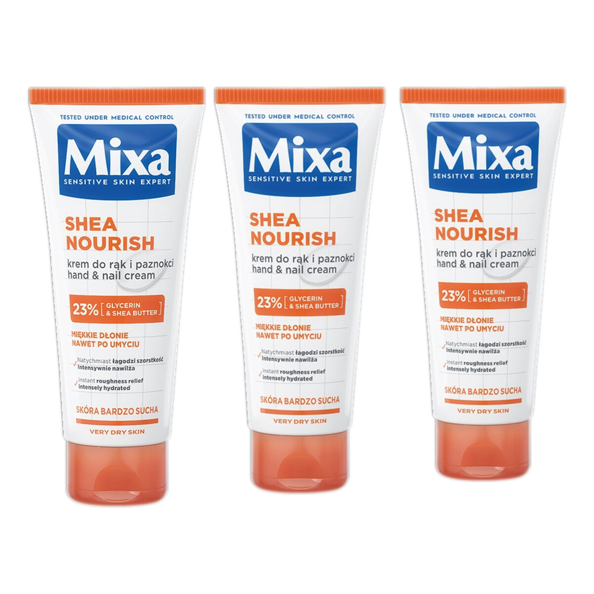 Mixa Intensywna Pielęgnacja Suchej Skóry Intensywne Odżywienie Krem Do Rąk 3x100ml