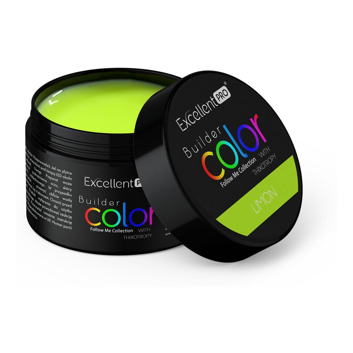 Excellent PRO Builder Color With Thixotropy Żel budujący limon 15g