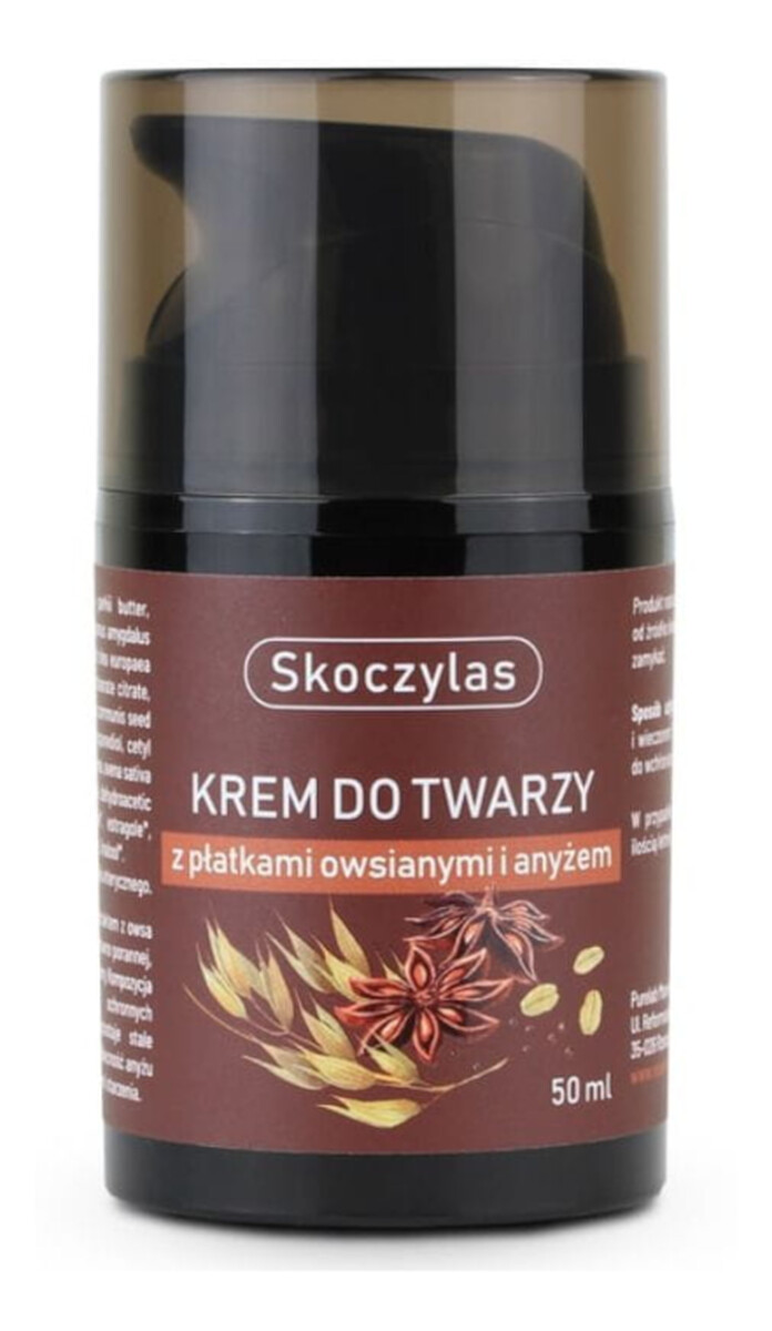 Krem do twarzy z z płatkami owsianymi i anyżem