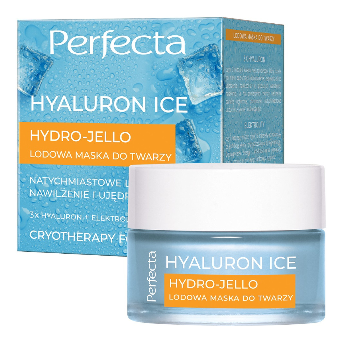 Perfecta Hyaluron ice hydro-jello lodowa maska do twarzy 50ml