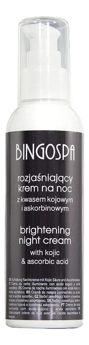 Rozjaśniający krem na noc z kwasami