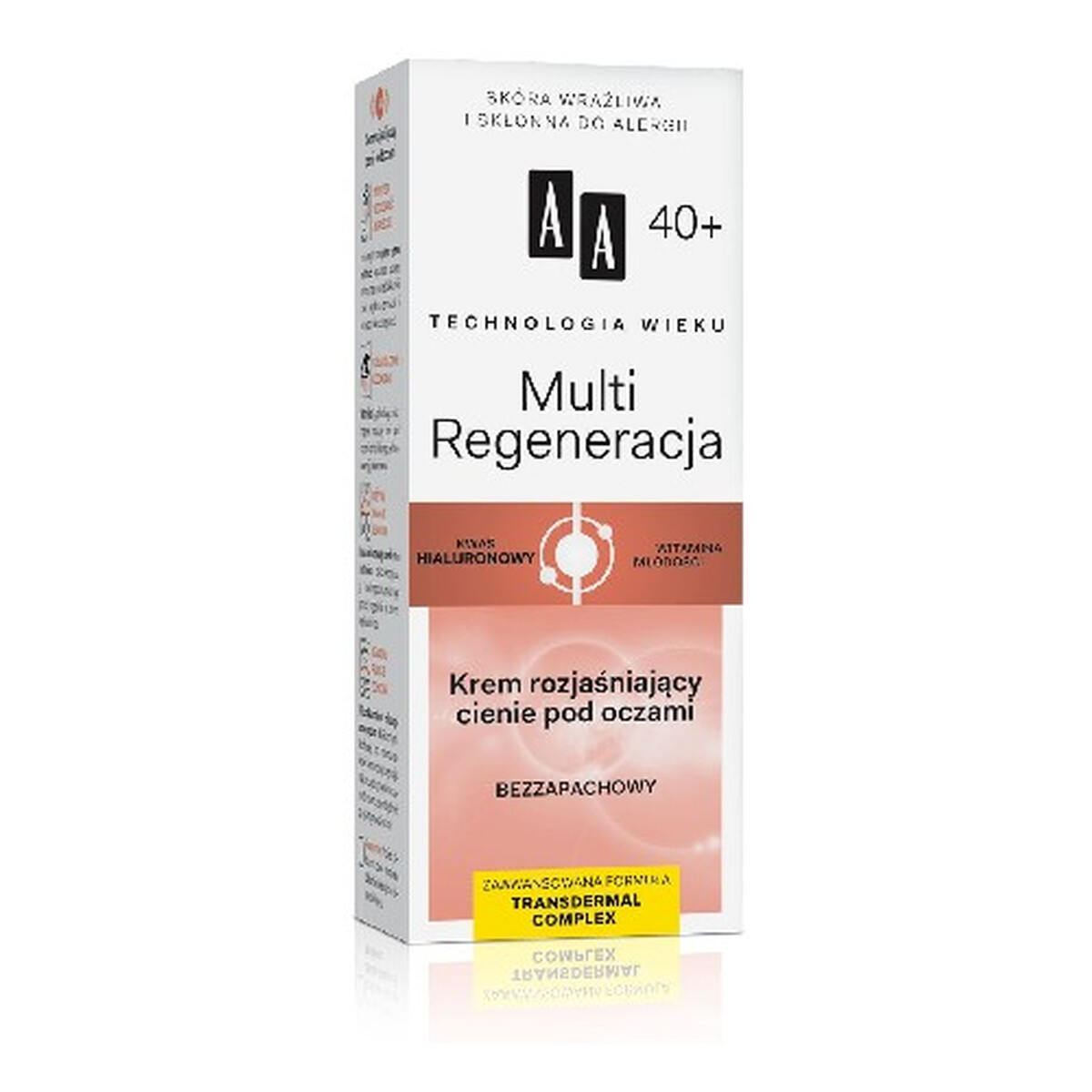 AA Technologia Wieku 40+ Multi Regeneracja Krem Rozjaśniający Cienie Pod Oczami 15ml