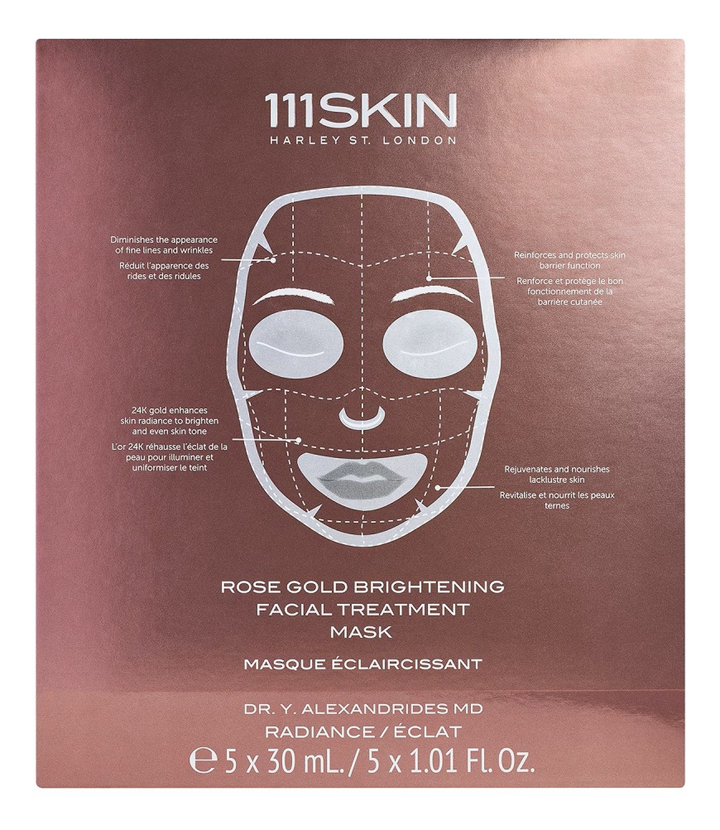 Rose gold rozświetlająca maseczka w płachcie 5x30ml