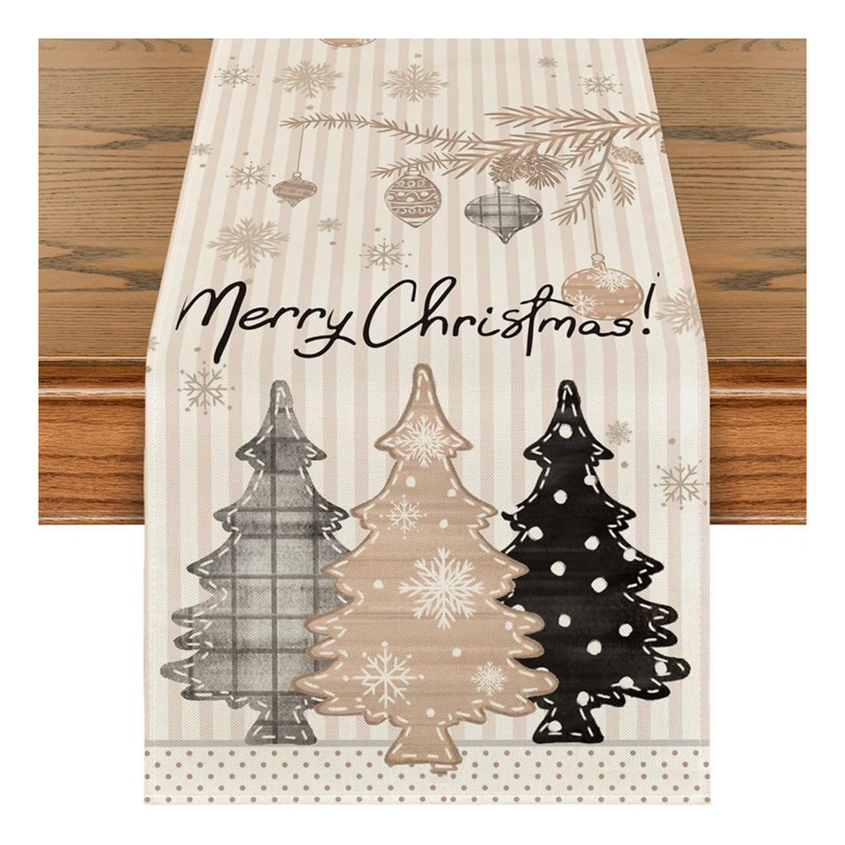 Bieżnik na stół BZK07 Mery christmas+choinka