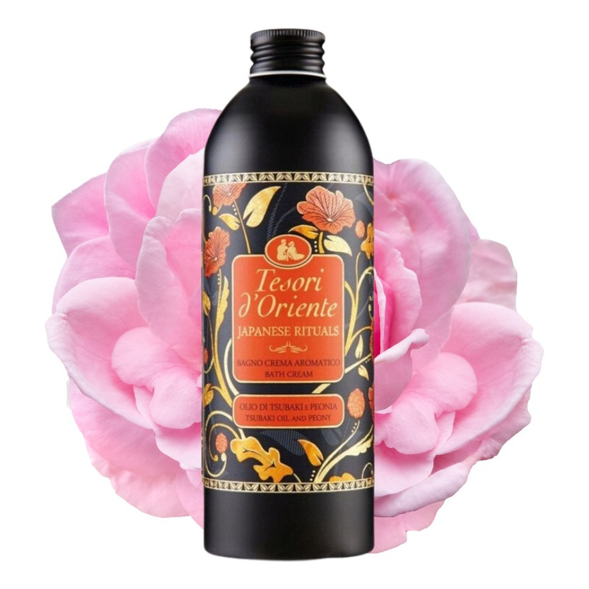 Tesori d'Oriente Japanese Rituals Kremowy płyn do kąpieli - Tsubaki Oil & Peony 500ml