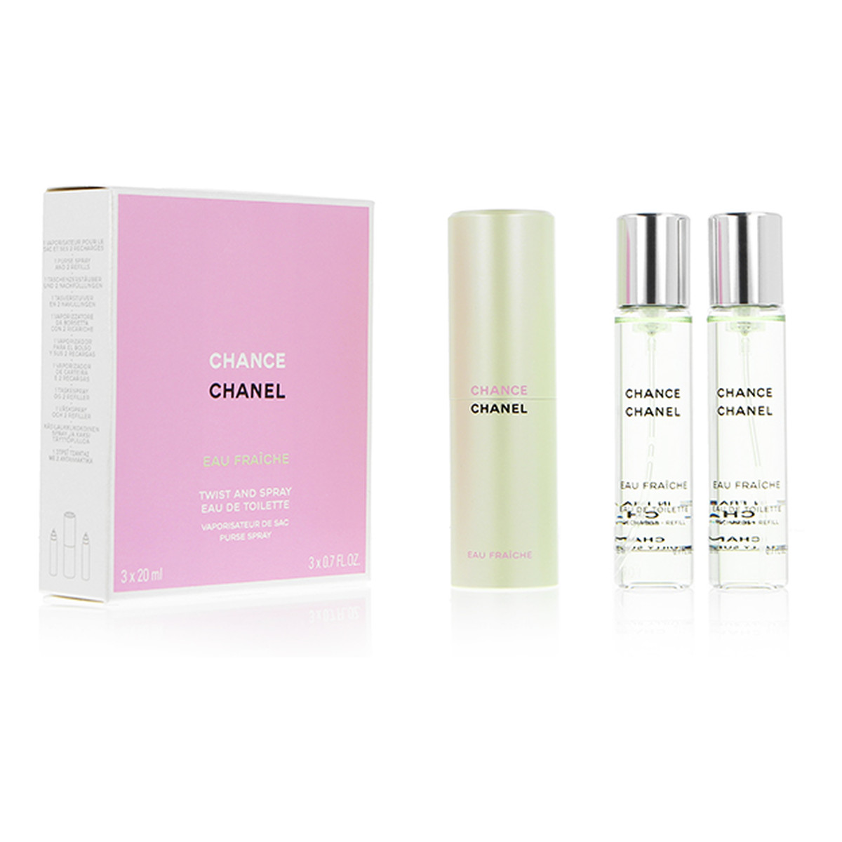 Chanel Chance Eau Fraiche Woda toaletowa wkład twist spray 3x20ml 60ml