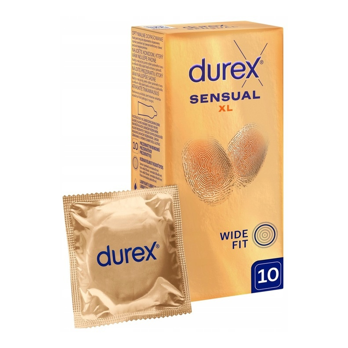 Durex Sensual xl super cienkie prezerwatywy powiększone 10szt