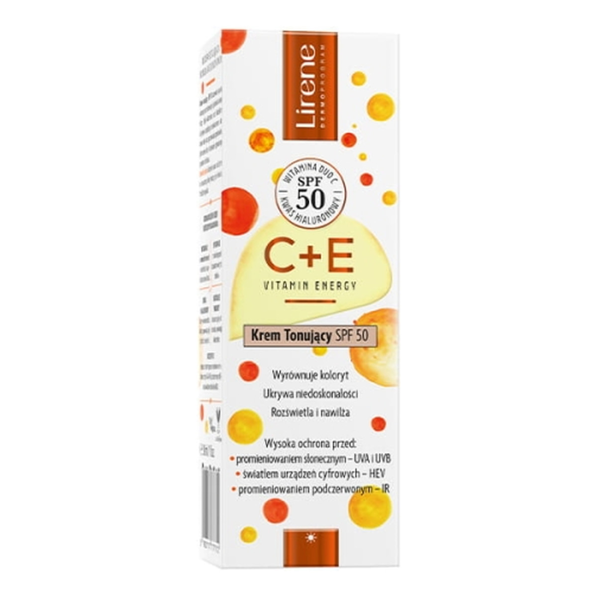 Lirene C+E Vitamin energy Krem tonująco rozświetlający SPF 50