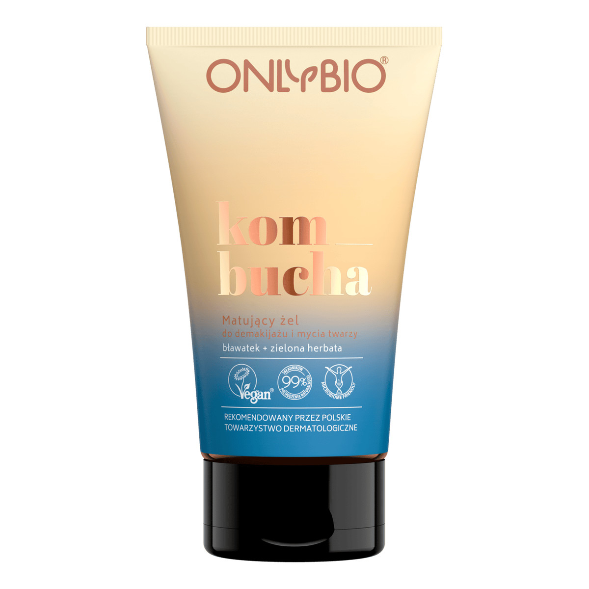 OnlyBio Kombucha matujący Żel do demakijażu i mycia twarzy 150ml