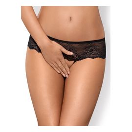 Merossa crotchless panties figi otwarte black s/m