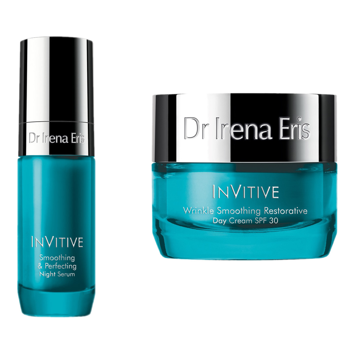 Dr Irena Eris Invitive Wrinkle Smoothing Restorative wygładzający krem naprawczy na dzień SPF30 50ml + Serum na noc 30ml