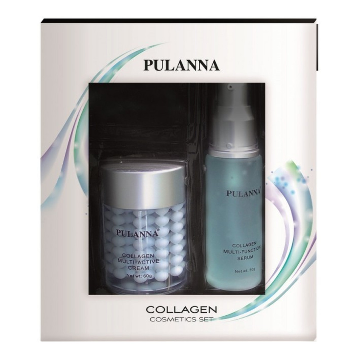 Pulanna Collagen Zestaw multiaktywny krem + serum kolagenowe