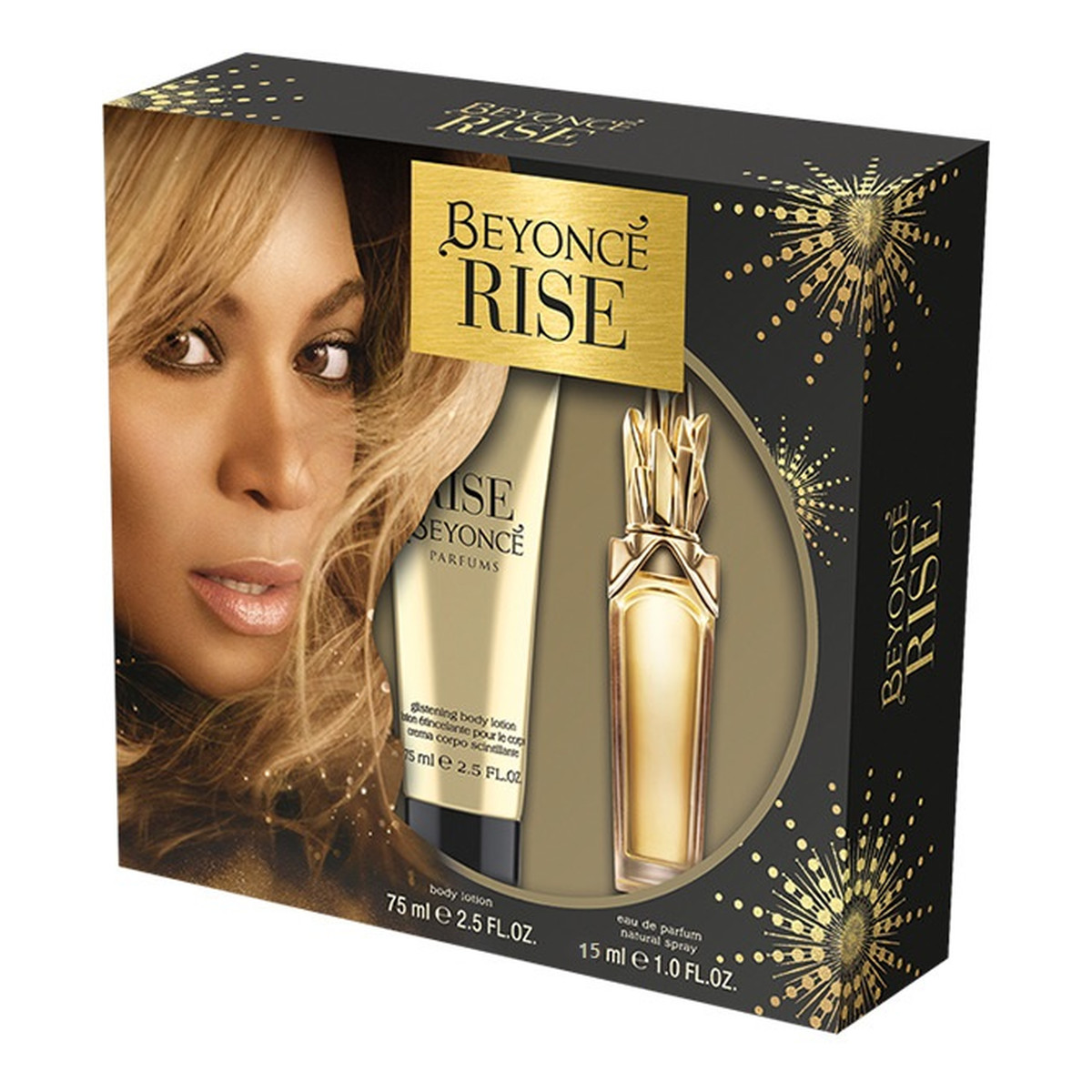 Beyonce Rise Zestaw woda perfumowana spray 15ml + balsam do ciała 75ml