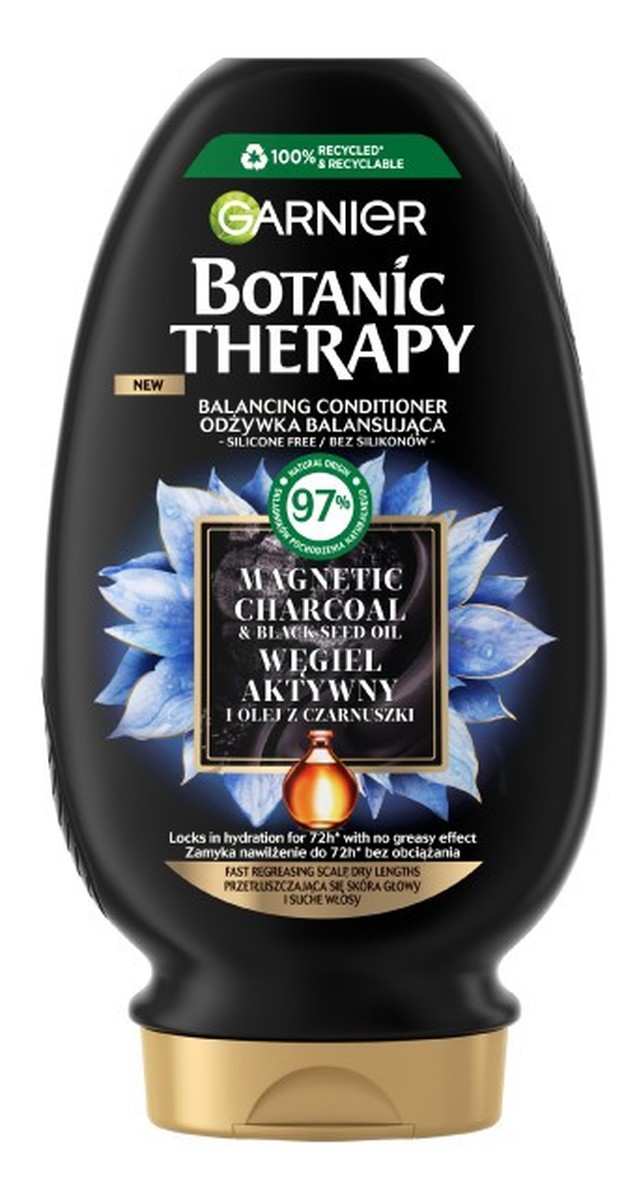 Balansująca Odżywka do przetłuszczających się włosów i suchej skóry głowy z węglem aktywnym