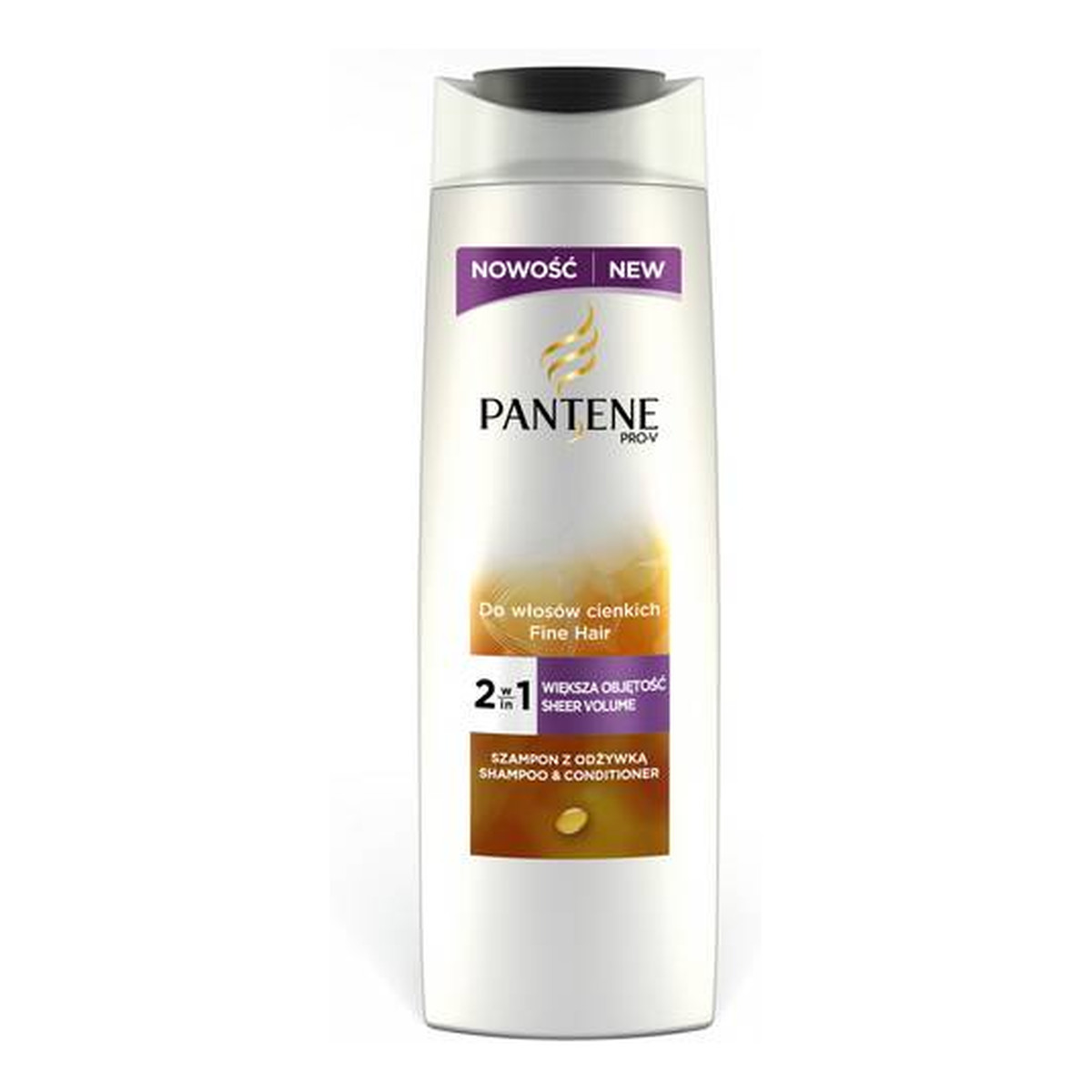 Pantene Pro-V Większa Objętość Szampon z Odżywką 2 w 1 Do Włosów Cienkich 250ml