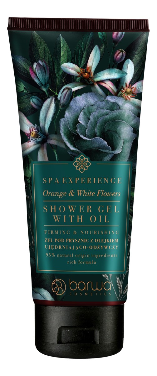 Żel pod prysznic z olejkiem ujędrniająco-odżywczy Orange & White Flowers