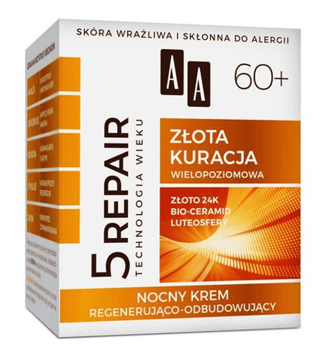 5 Repair Złota Kuracja 60+ regenerująco-odbudowujący krem na noc
