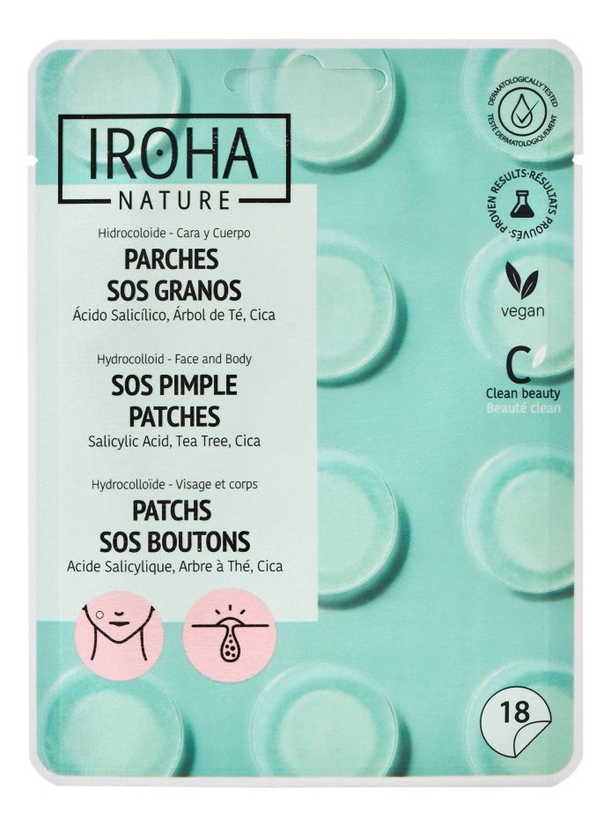 SOS Pimple Patches plastry na wypryski z kwasem salicylowym 18szt.