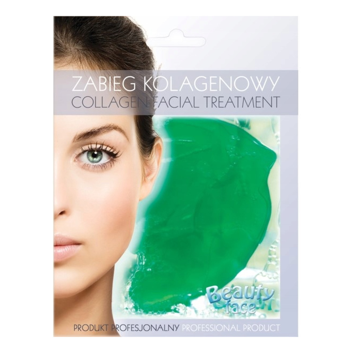 Beauty Face Collagen Facial Treatment odżywczy zabieg kolagenowy z ogórkiem i algami w płacie hydrożelowym